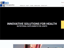 Tablet Screenshot of mdtherapeutics.com